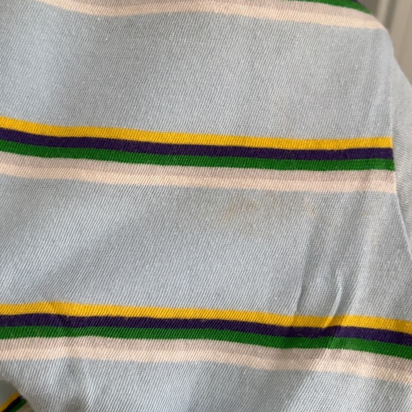 Urban Outfitters Striped Longsleeve Boxy 100% Cotton Blue Tee - Picture 3 of 5